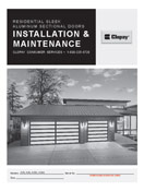 avante sleek installation & maintenance manual garage doors