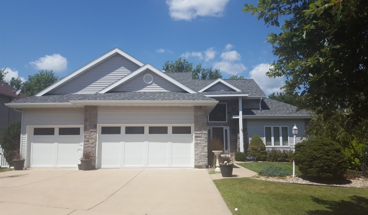 new Clopay doors on home