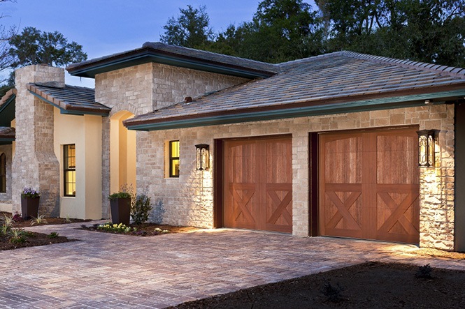 clopay wood look garage door