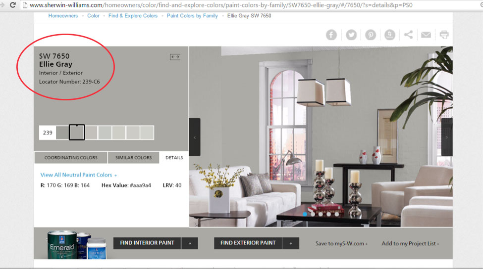 Sherwin Williams Color
