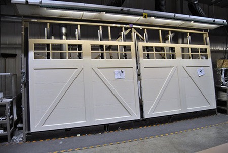 Building wood garage door