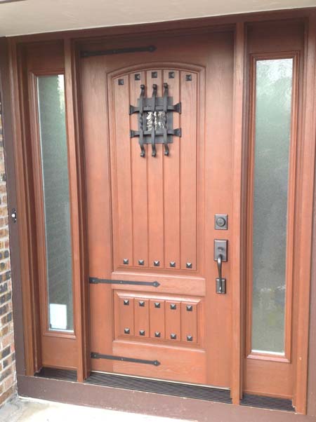 Rustic Collection Cherry Grain Entry Door