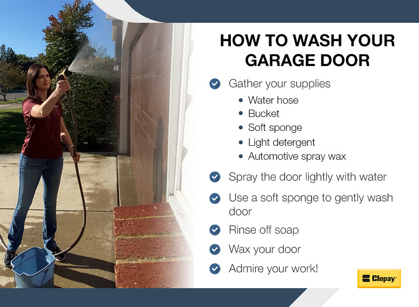 Step to Wash a Garage Door