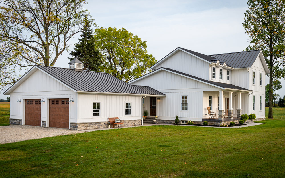 Clopay Gallery Steel on Farmhouse