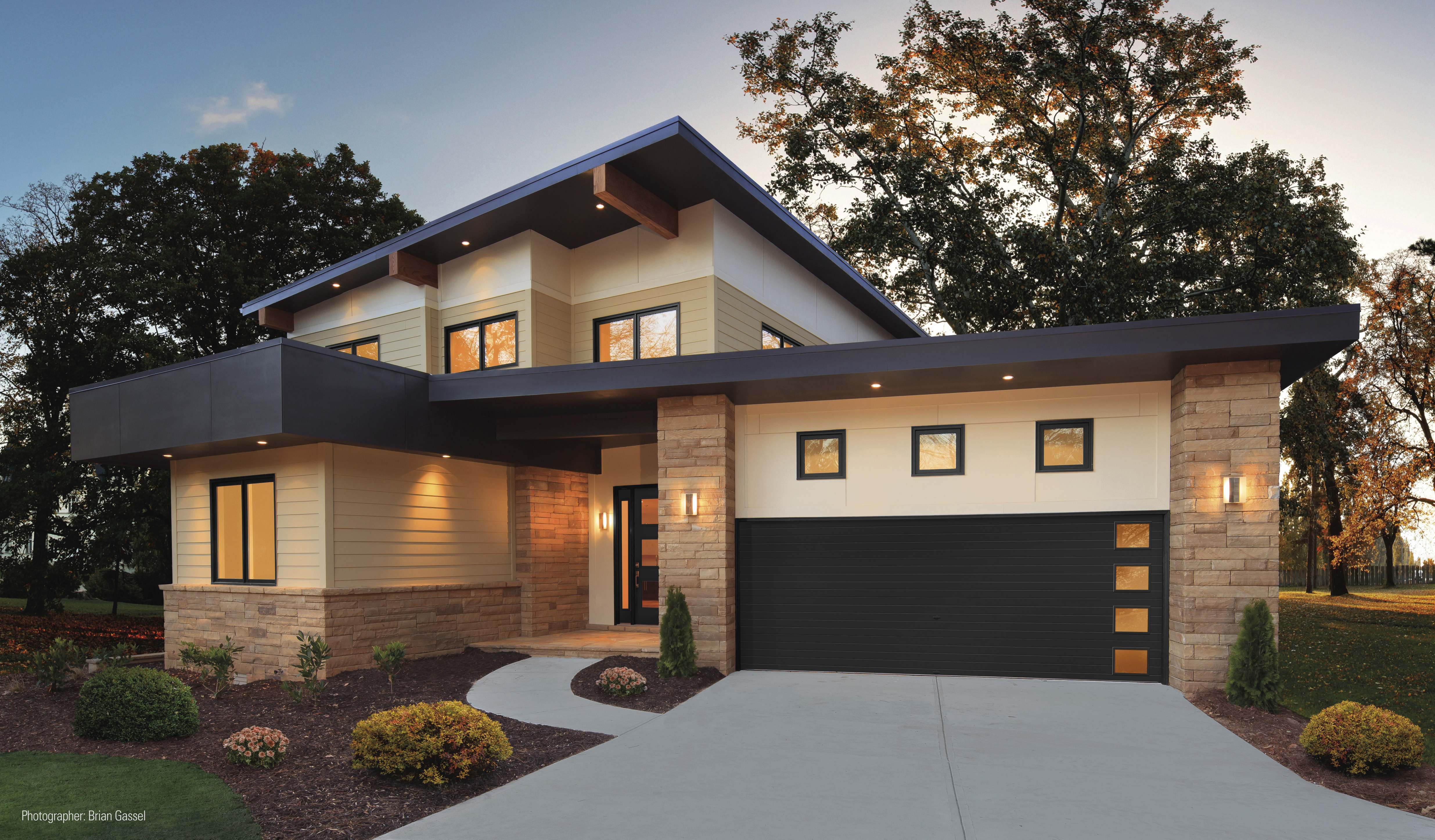 Clopay Modern-Steel-Collection Garage Door-Black Modern Steel Collection in Black