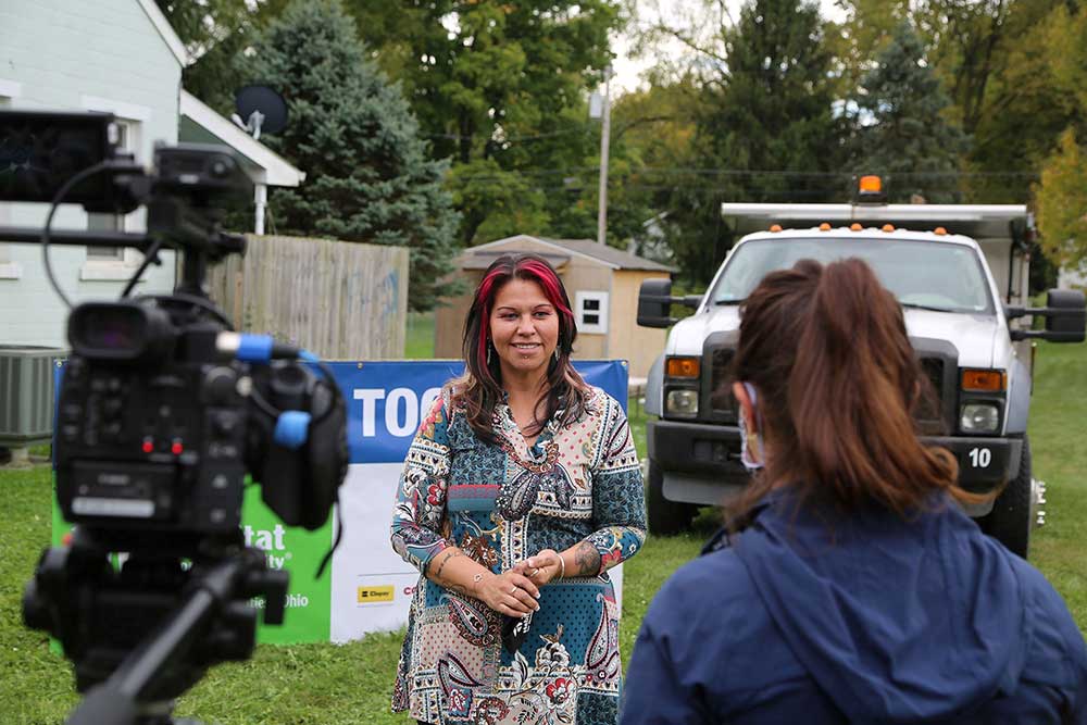Future homeowner Marie Strunk interviewing Future homeowner Marie Strunk interviewing