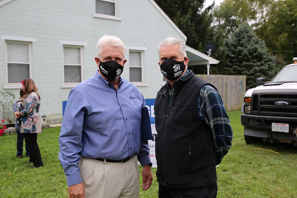 Steve Lynch with Clopay and Bill Horstman with Habitat for Humanity Steve Lynch with Clopay and Bill Horstman with Habitat for Humanity