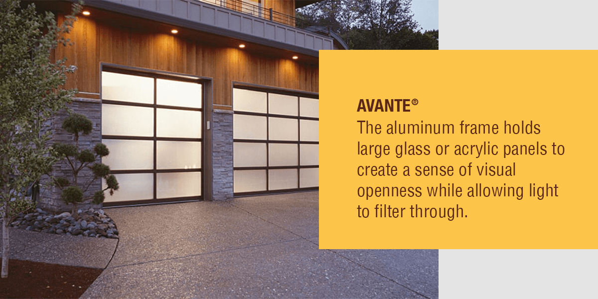 Avante - The aluminum frame holds large glass or acrylic panels to create a sense of visual openness while allowing light to filter through.