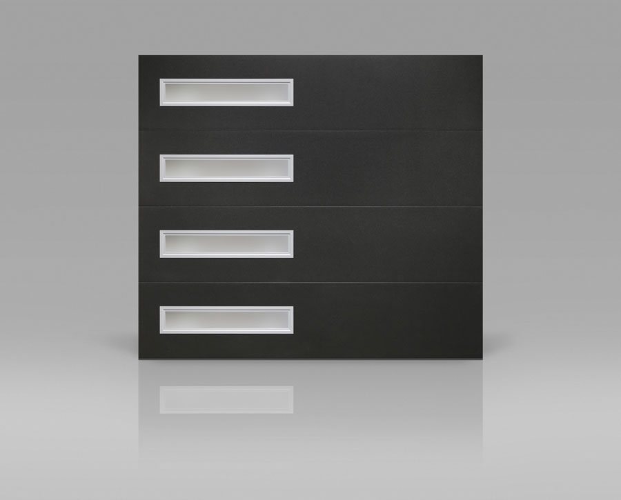 Modern Steel Black Lustra Clopay Modern Steel Lustra