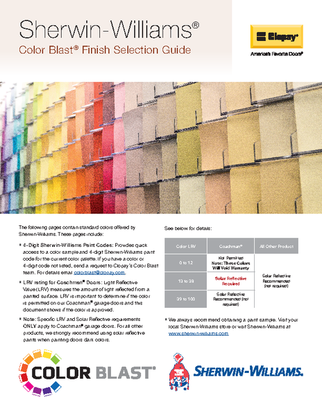 Sherwin Williams Color Blast