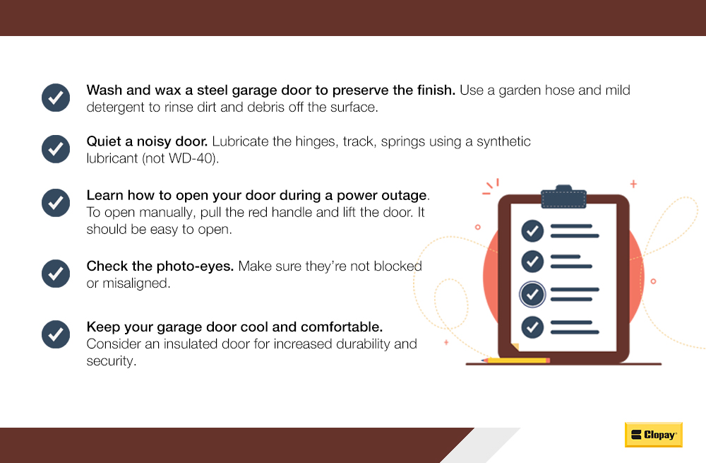 Summer Maintenance Tips Garage Door Maintenance Tips