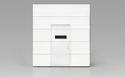 Clopay Specialty Products | White Pass Door with window on commercial overhead door