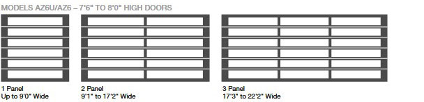 Clopay Avante® Sleek garage door panel configurations