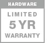 5 year hardware warranty